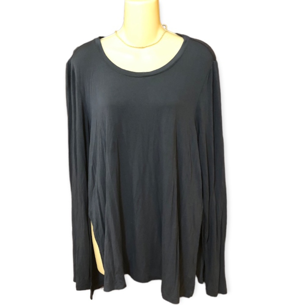 LOGO by Lori Goldstein Gray Long Sleeve Tunic